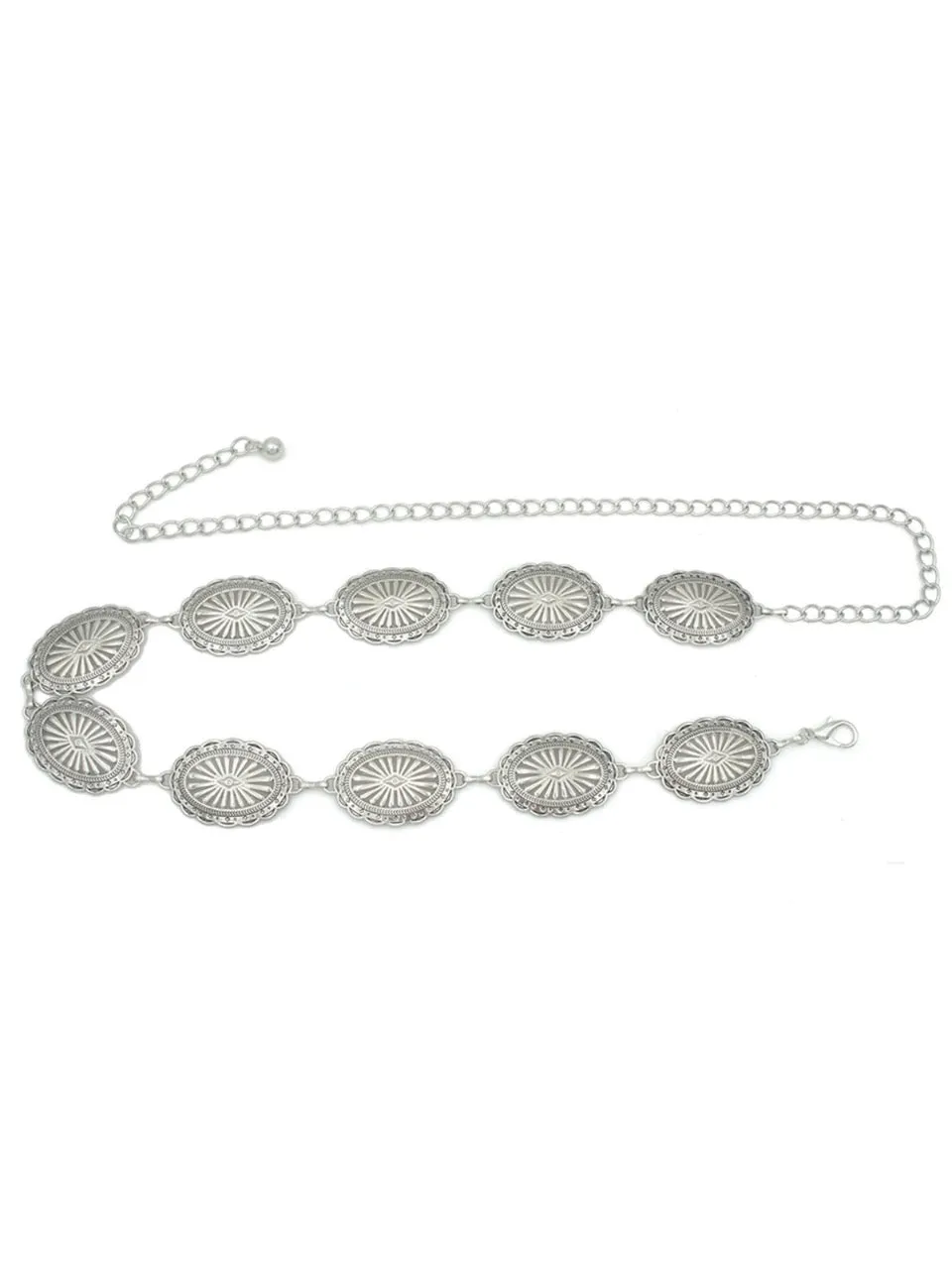 27 South Western Oval Concho Chain Belt