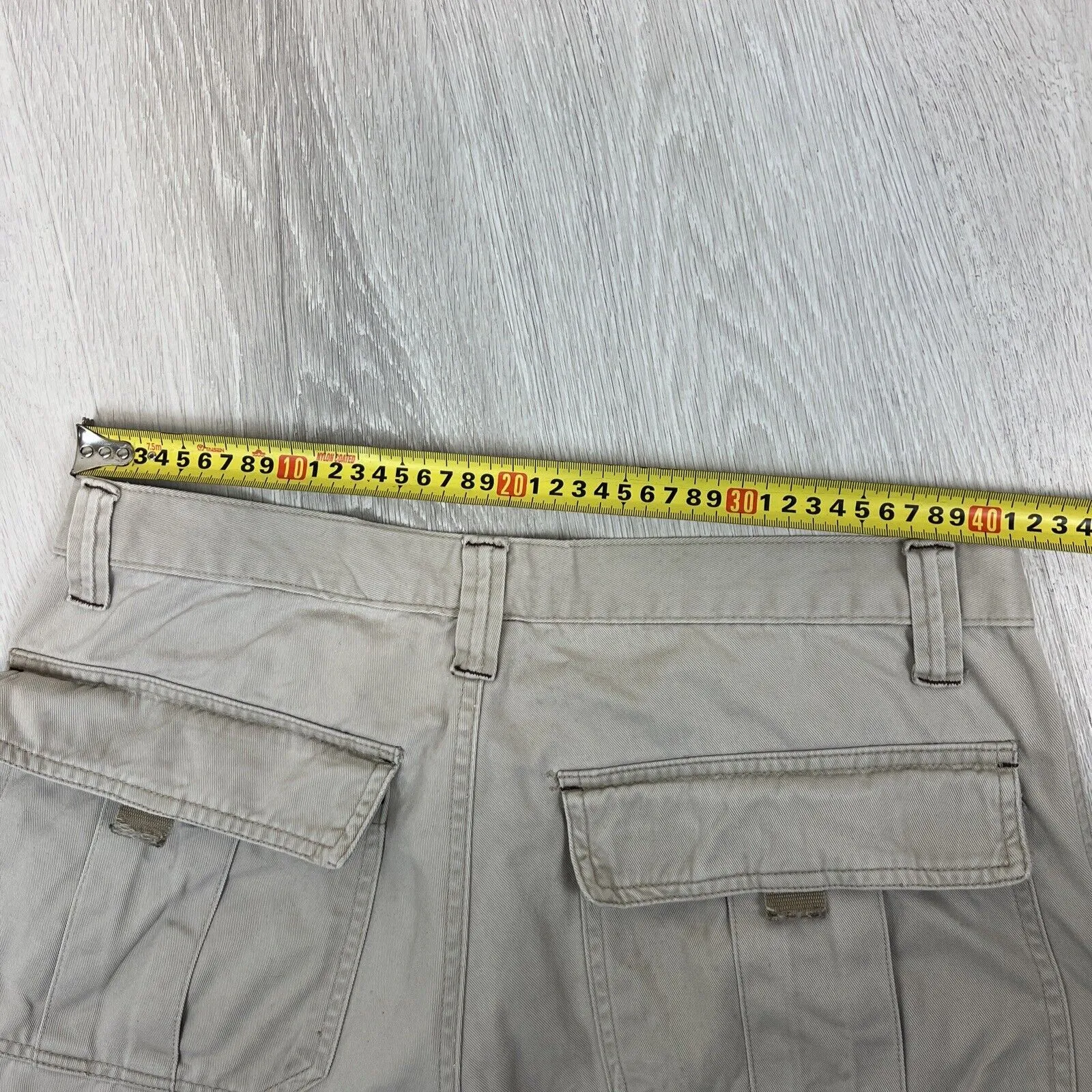 661 Freestyle Racing Mens Beige Cargo Shorts Size 32