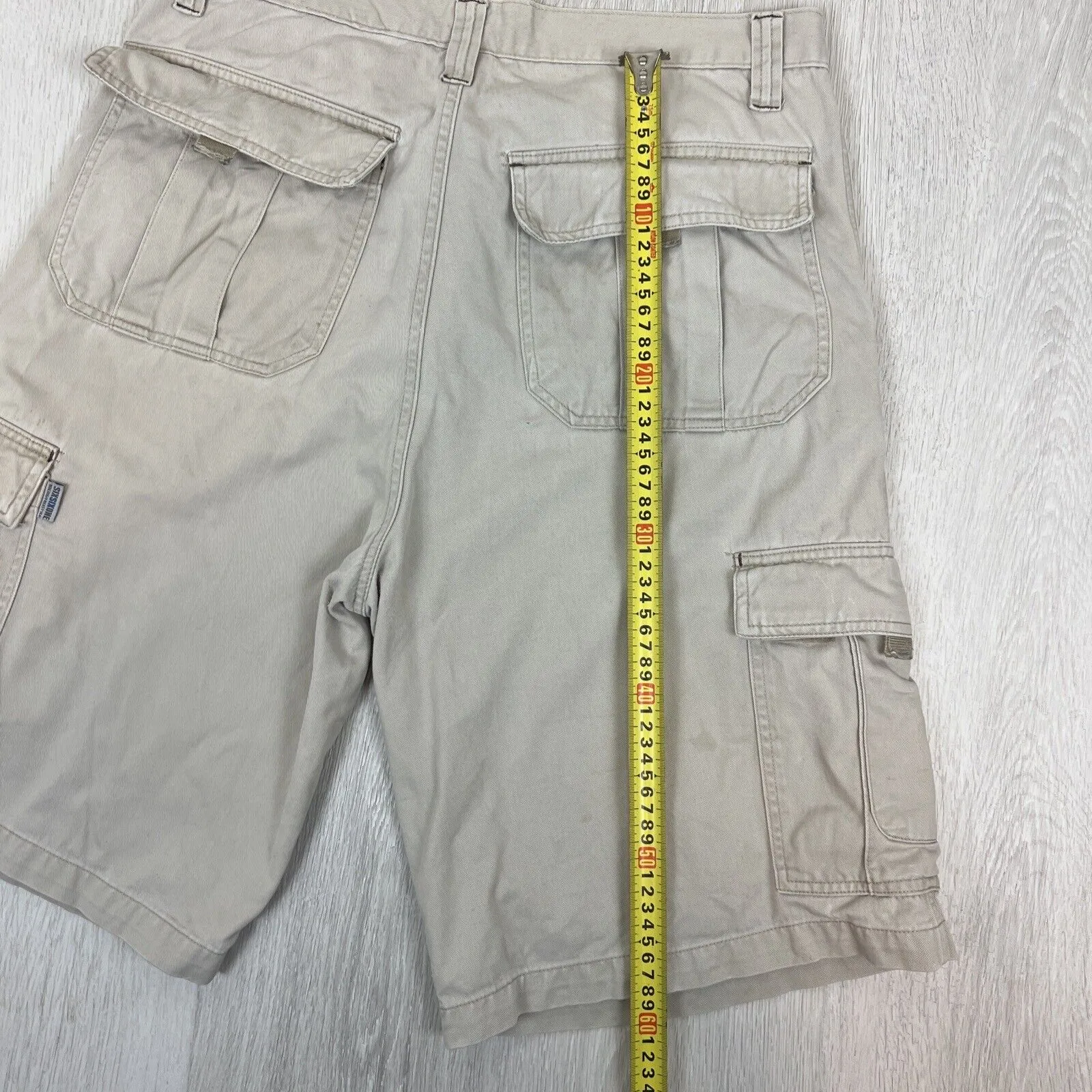 661 Freestyle Racing Mens Beige Cargo Shorts Size 32