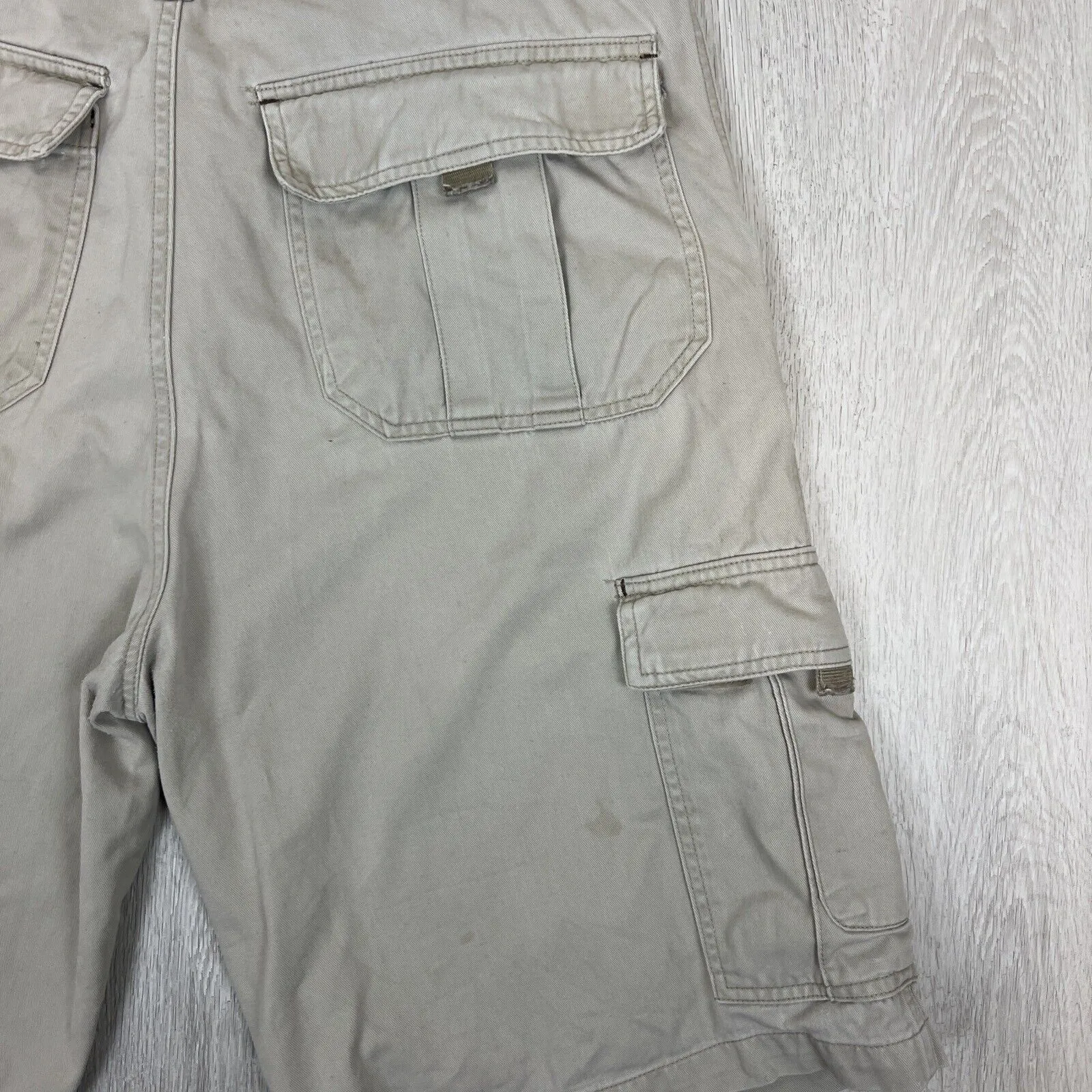 661 Freestyle Racing Mens Beige Cargo Shorts Size 32