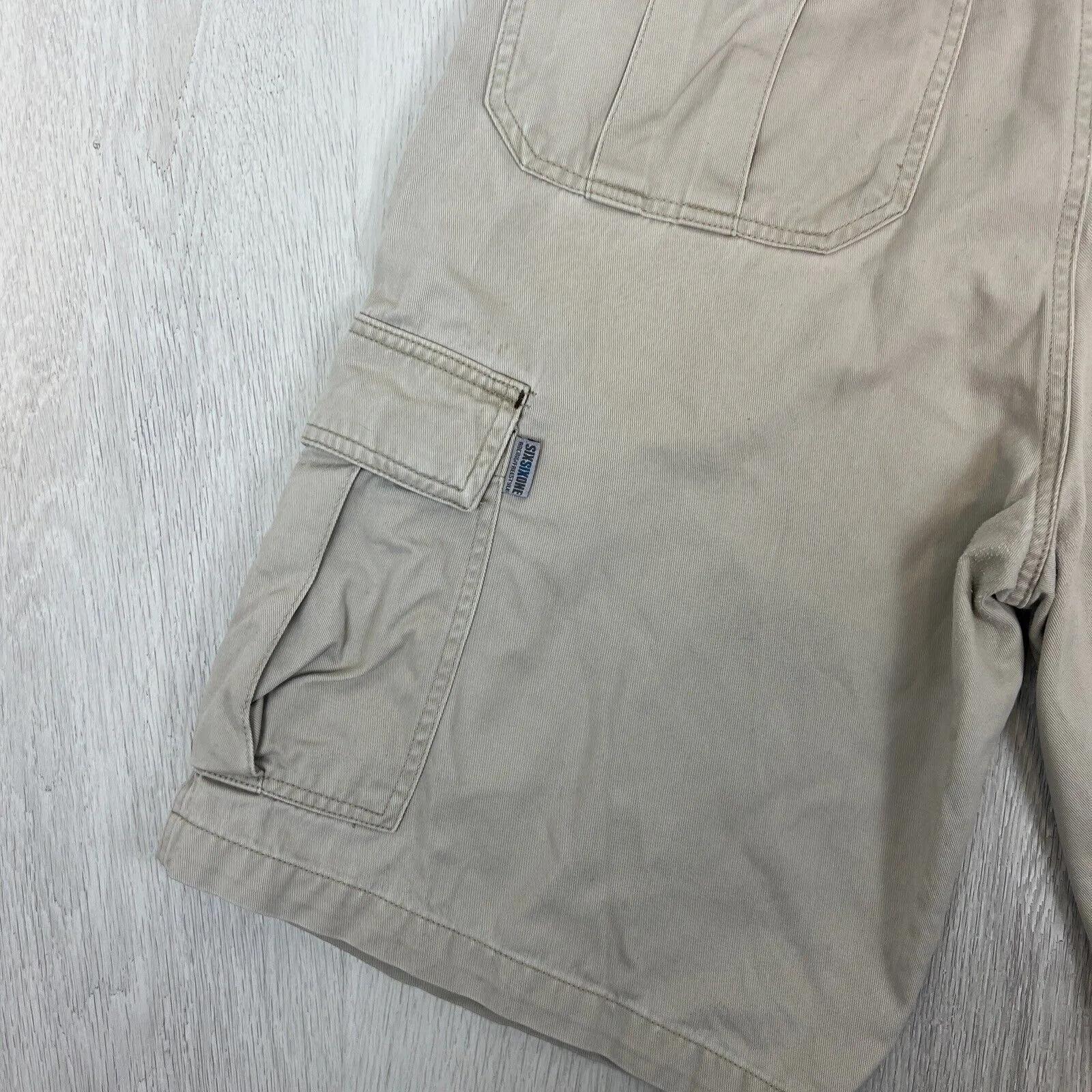 661 Freestyle Racing Mens Beige Cargo Shorts Size 32
