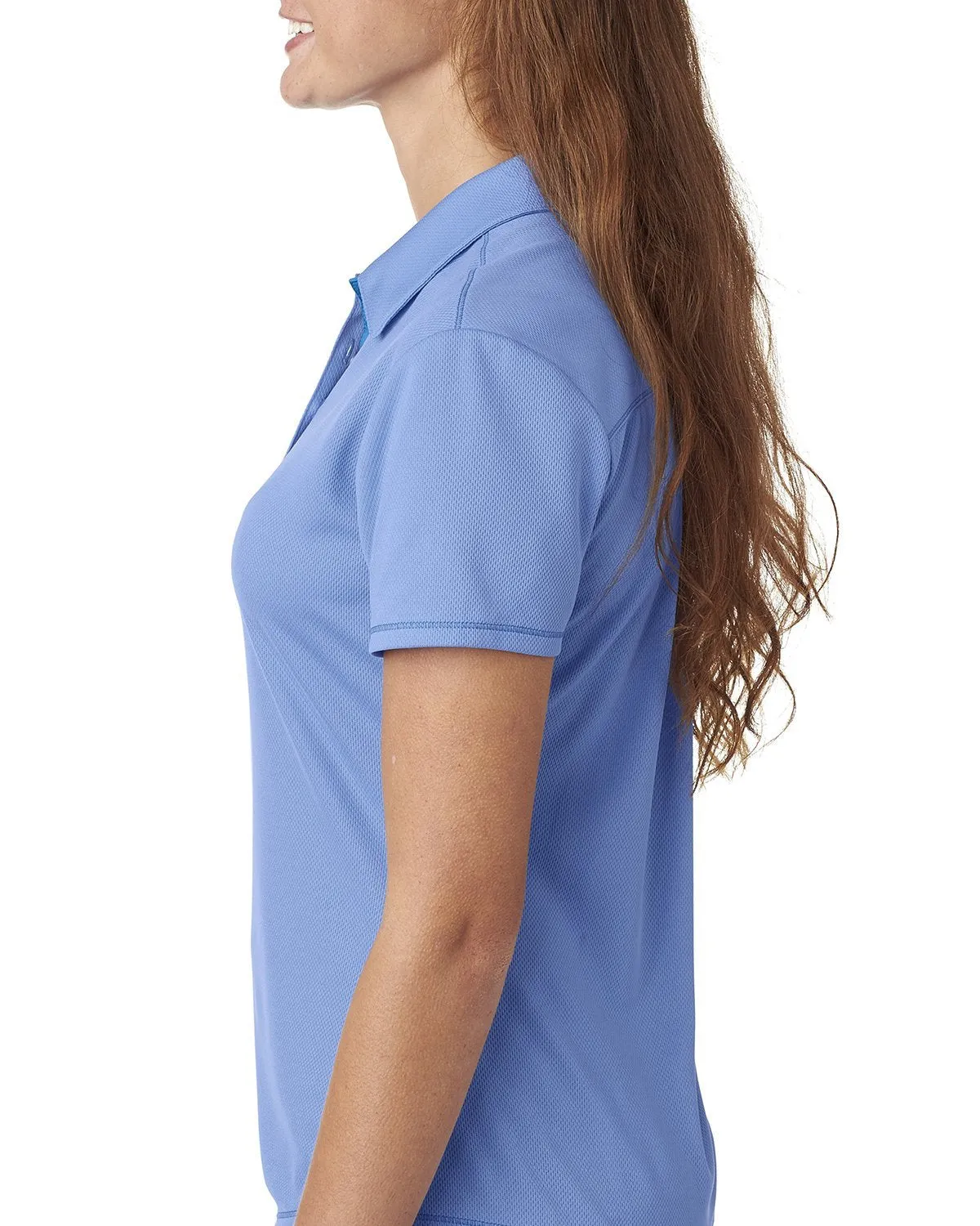 adidas Golf Ladies' climacool Mesh Color Hit Polo A222 LKY BLUE/ BAH BL