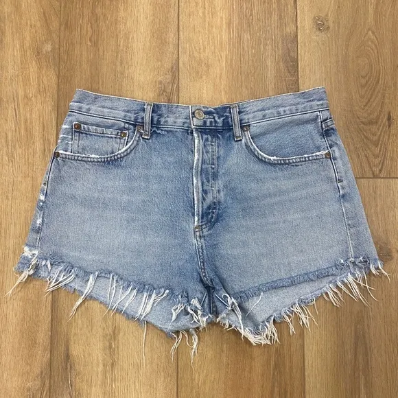 🌟AGOLDE🌟 CUT OFF DENIM SHORTS LIGHT WASH SZ 28