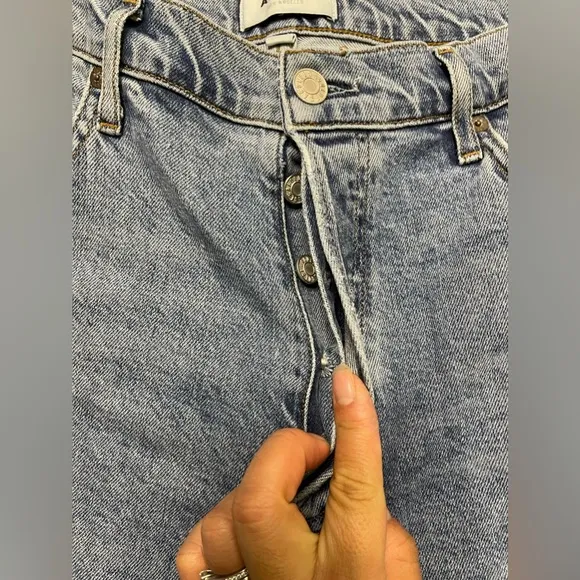 Agolde Nico High rise Slim Fit Jeans in Rooted Color 28 Orgnaic Cotton Lyocell