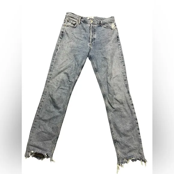 Agolde Nico High rise Slim Fit Jeans in Rooted Color 28 Orgnaic Cotton Lyocell