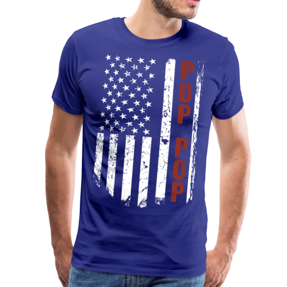 American Flag Pop Pop Men's Premium T-Shirt (CK1913)