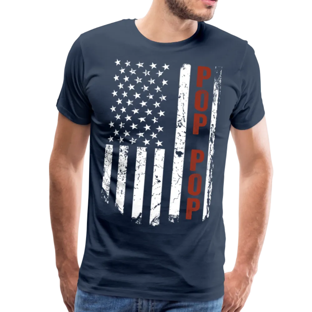 American Flag Pop Pop Men's Premium T-Shirt (CK1913)