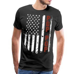 American Flag Pop Pop Men's Premium T-Shirt (CK1913)
