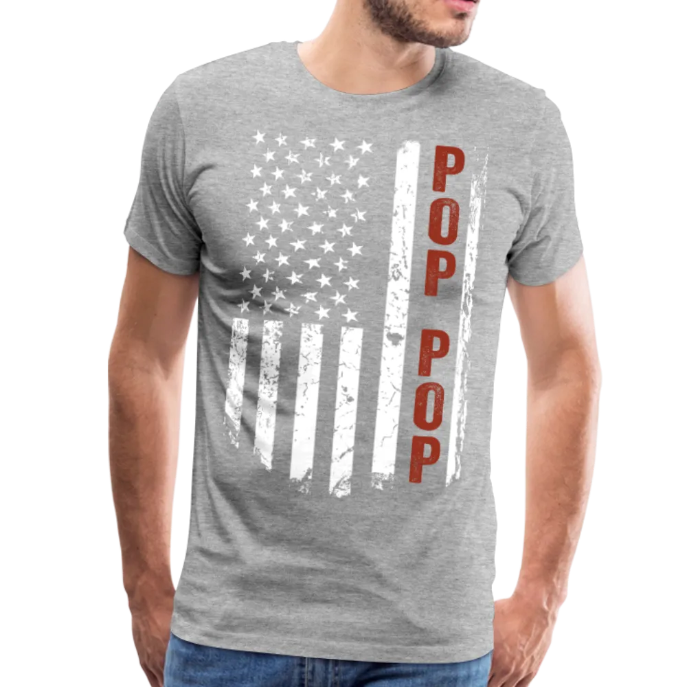 American Flag Pop Pop Men's Premium T-Shirt (CK1913)