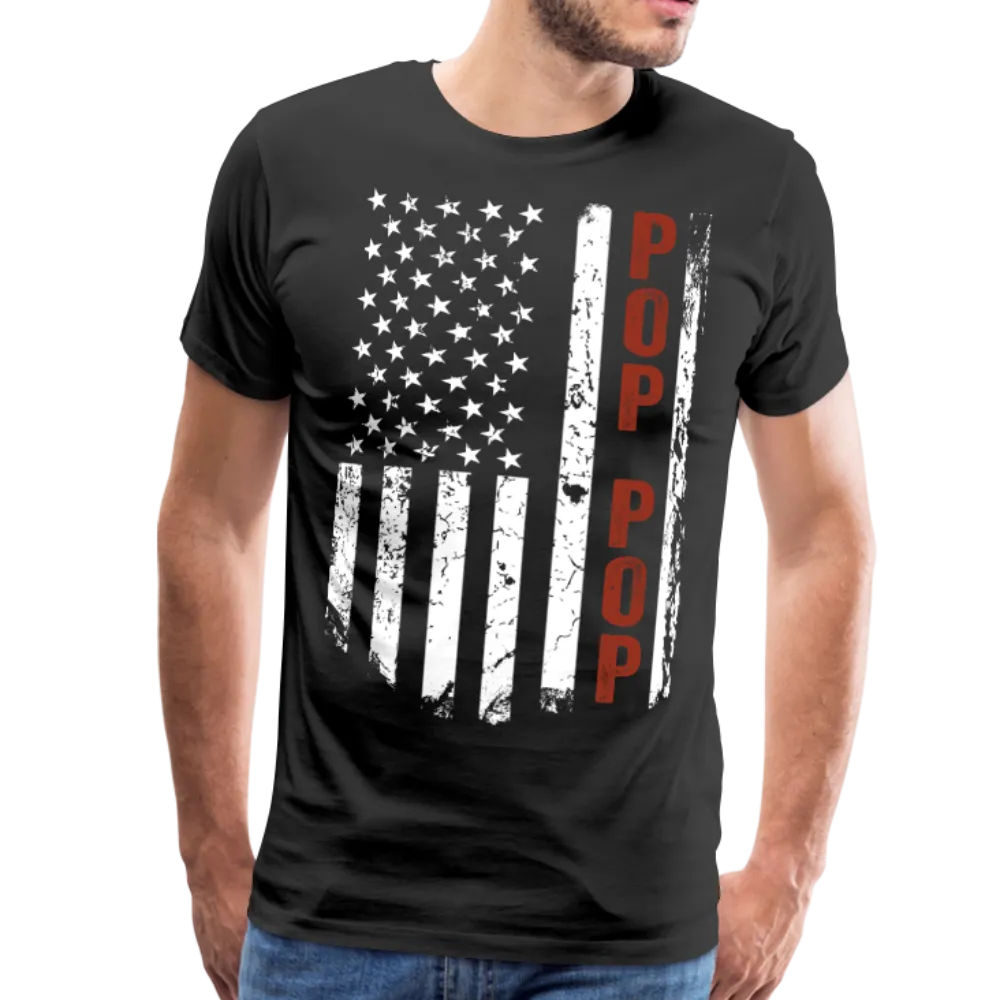 American Flag Pop Pop Men's Premium T-Shirt (CK1913)