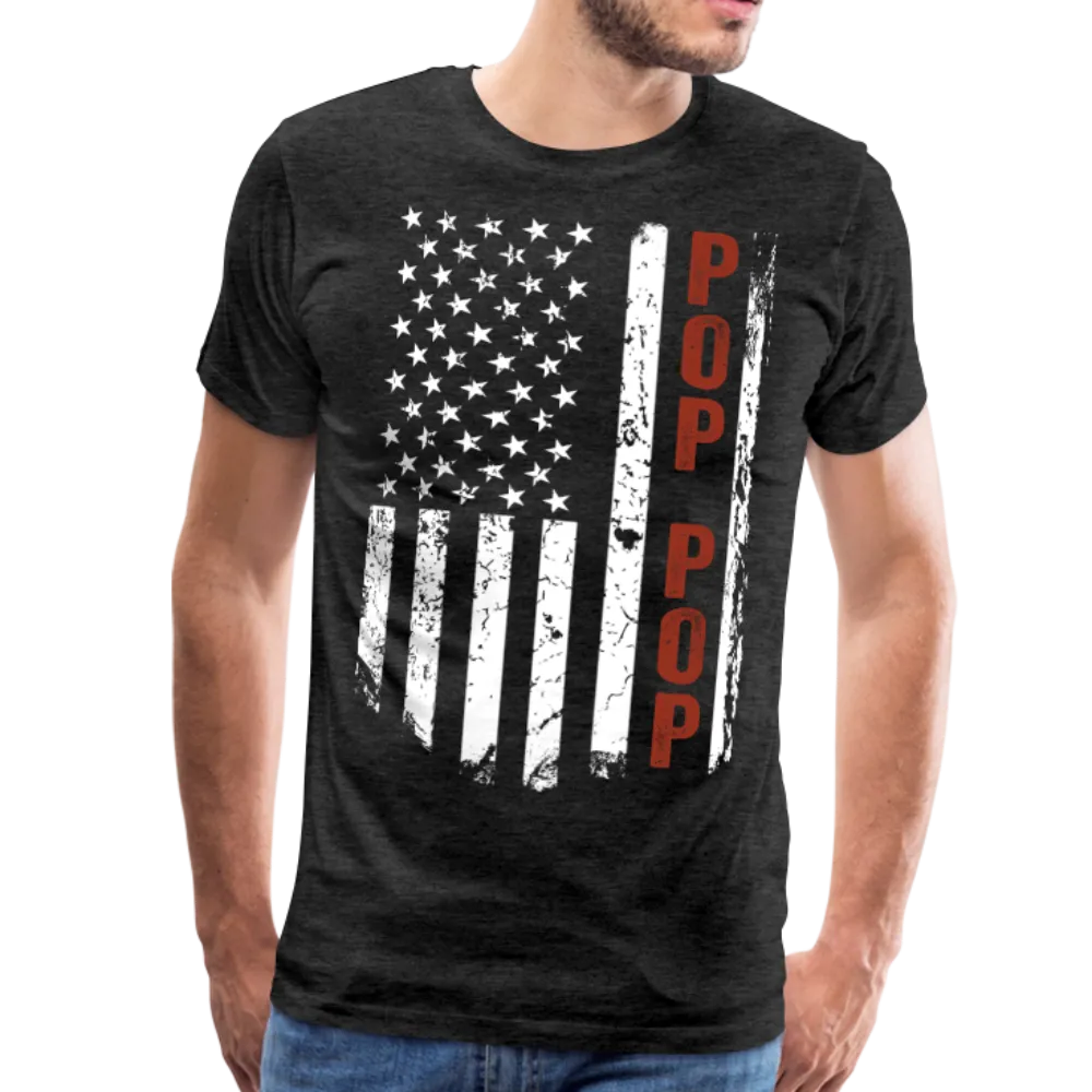 American Flag Pop Pop Men's Premium T-Shirt (CK1913)