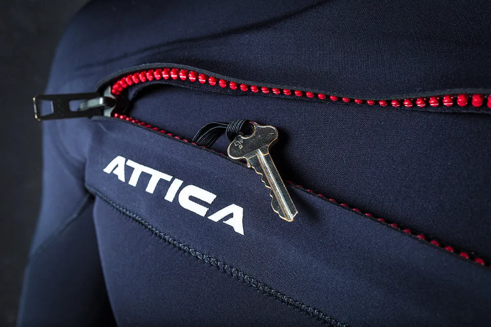Attica OMEGA Long Sleeve Chest Zip 2/2mm Spring - BLACK / BLACK