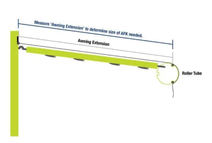 Aussie Traveller White AFK Kit Short to Suit 2100-2200mm Awning Projection