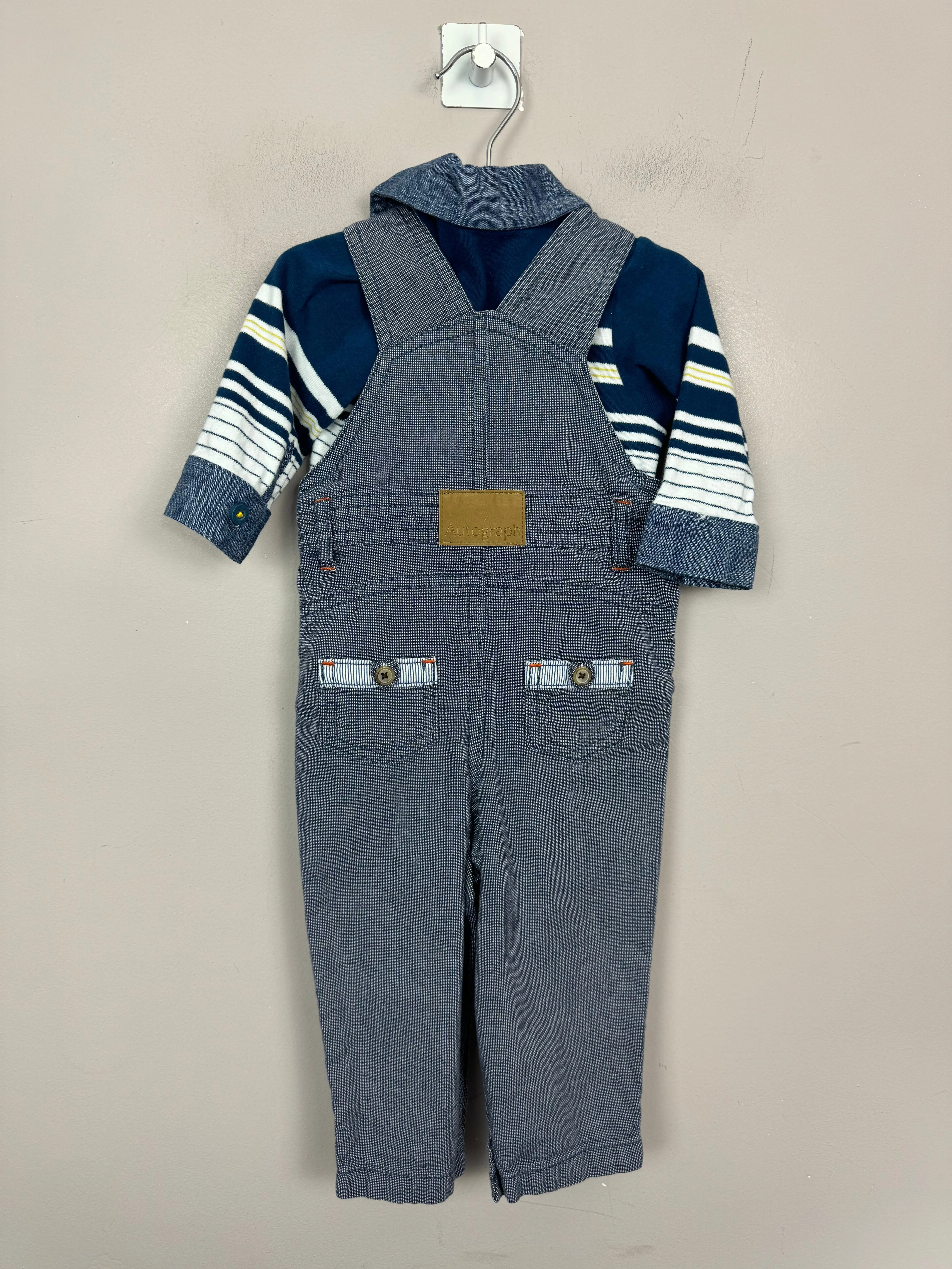 Autograph Dungarees set 3-6m