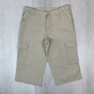 Baleno Womens Beige Long Cargo Short Size XL