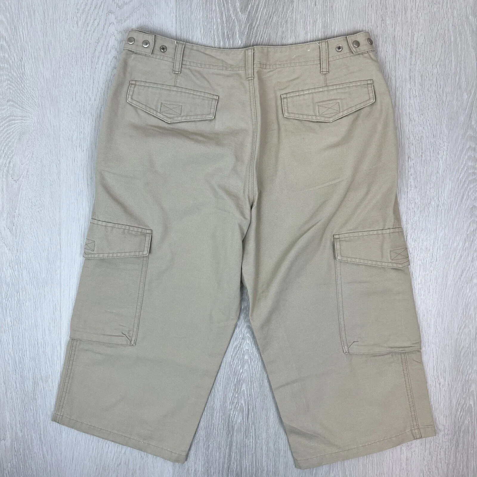 Baleno Womens Beige Long Cargo Short Size XL
