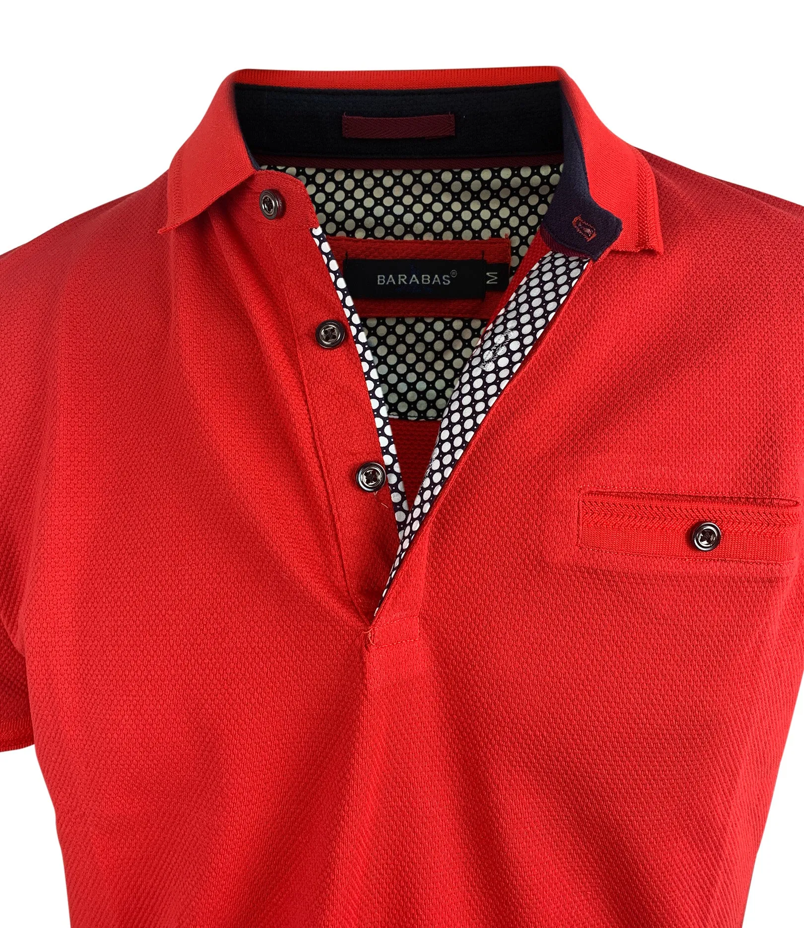 Barabas Men's Classic Red Polo