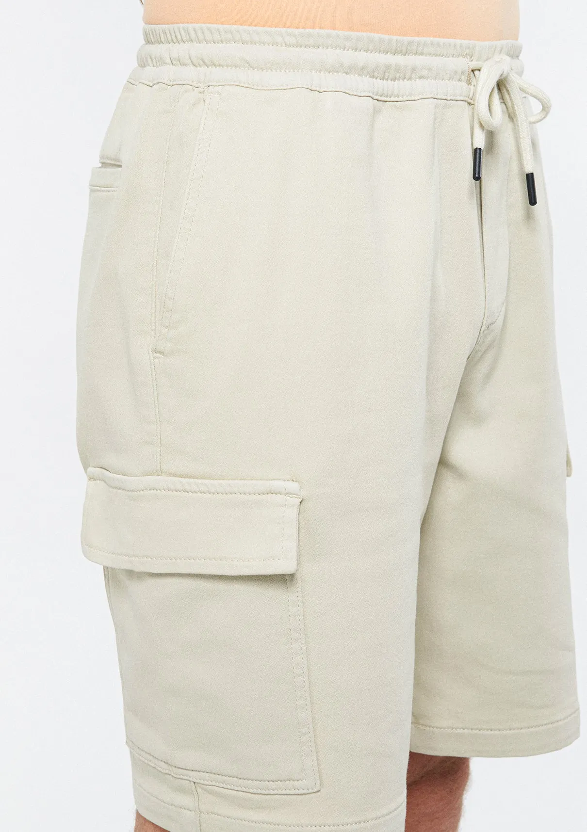 Beige Cargo Shorts
