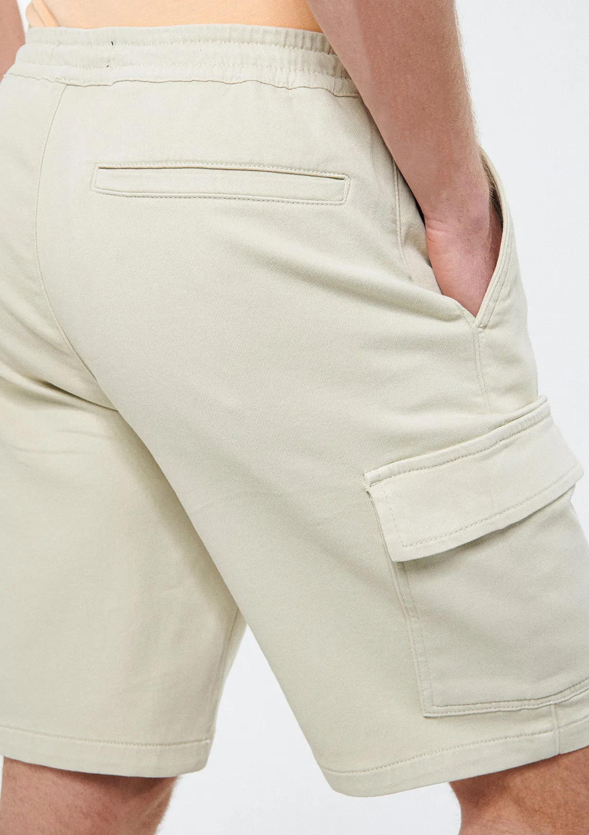 Beige Cargo Shorts