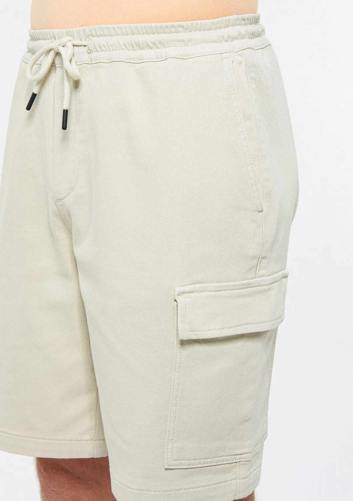 Beige Cargo Shorts