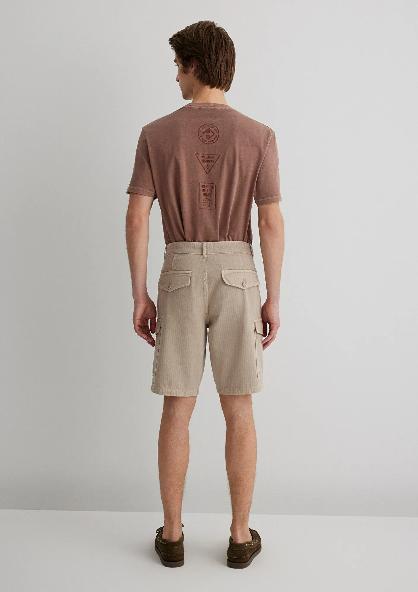 Beige Cargo Shorts