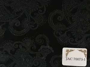 Black Paisley Print Tuxedo Jacket