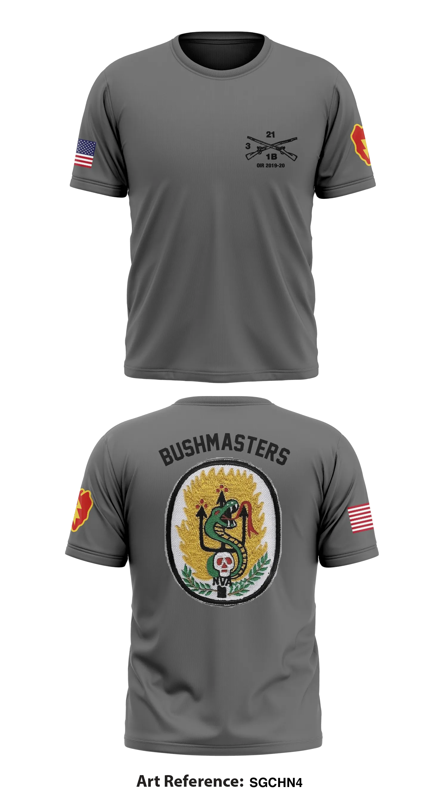 Bravo Company 3-21 IN BN Store 1 Core Men's SS Performance Tee - SgCHn4