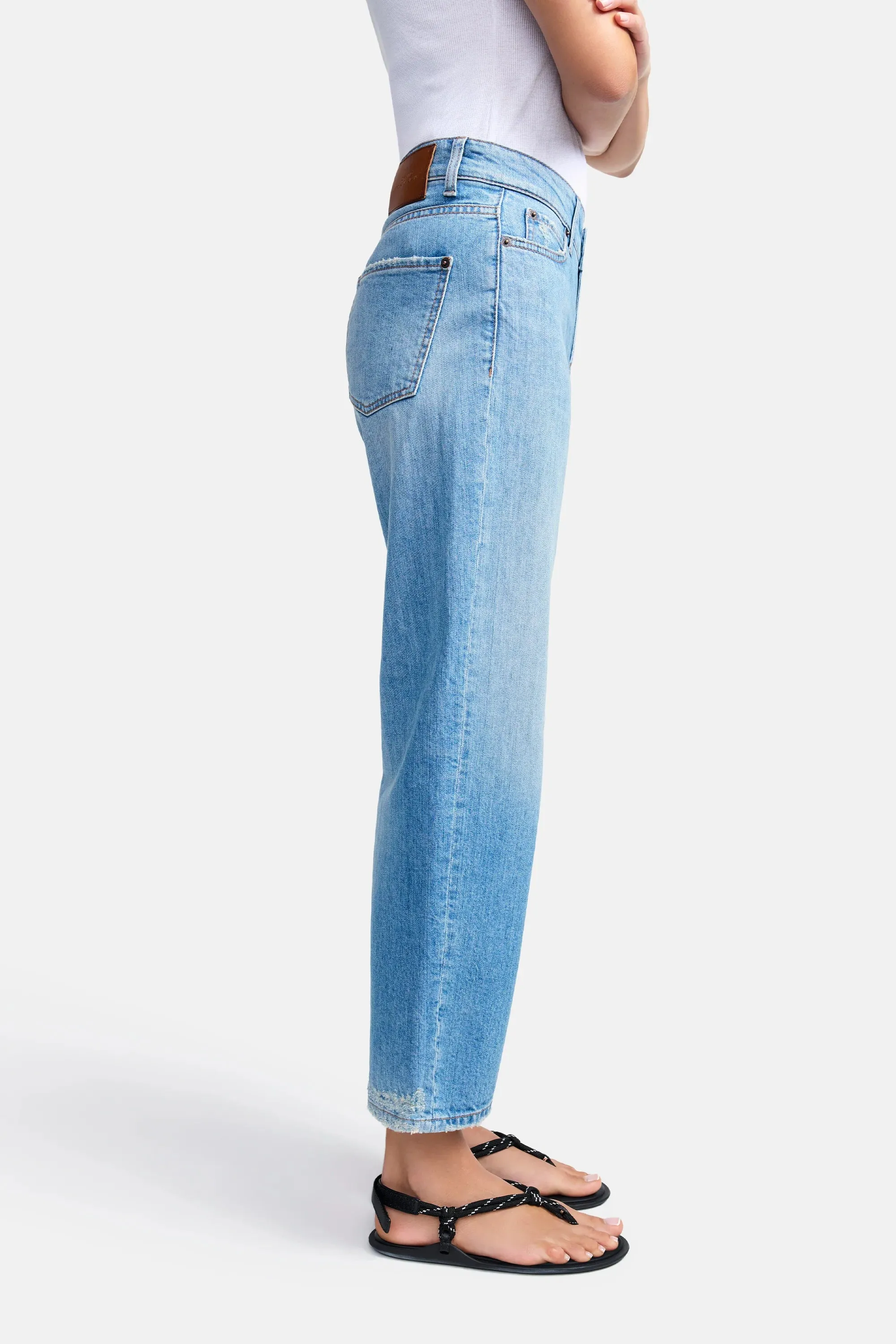 Cambio Paris straight ancle lys blå jeans med rette ben
