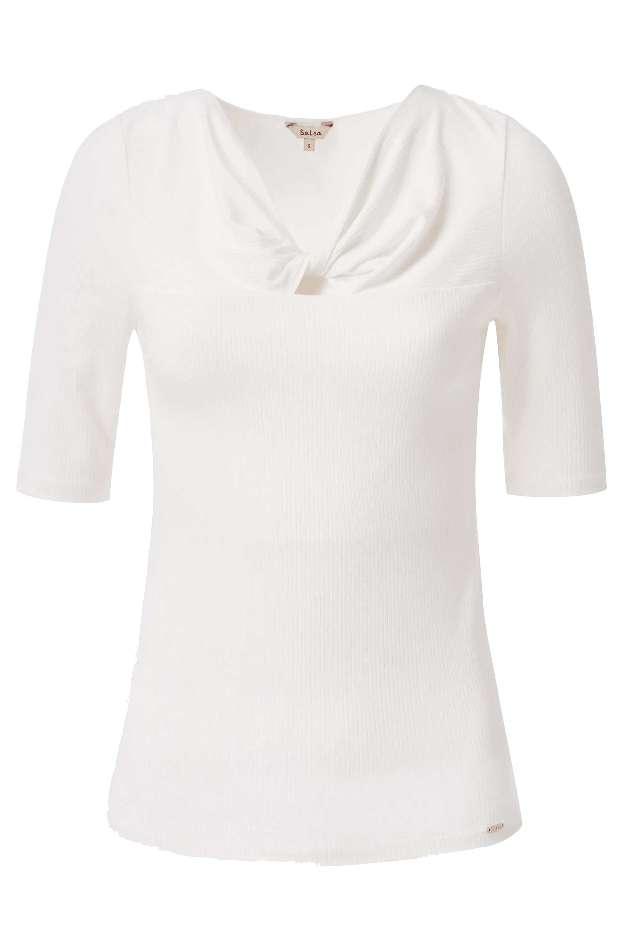 Camiseta con detalle de nudo en el escote