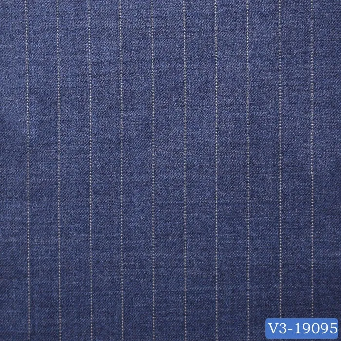 Carolina Denim Blue Dotted Stripe Suit