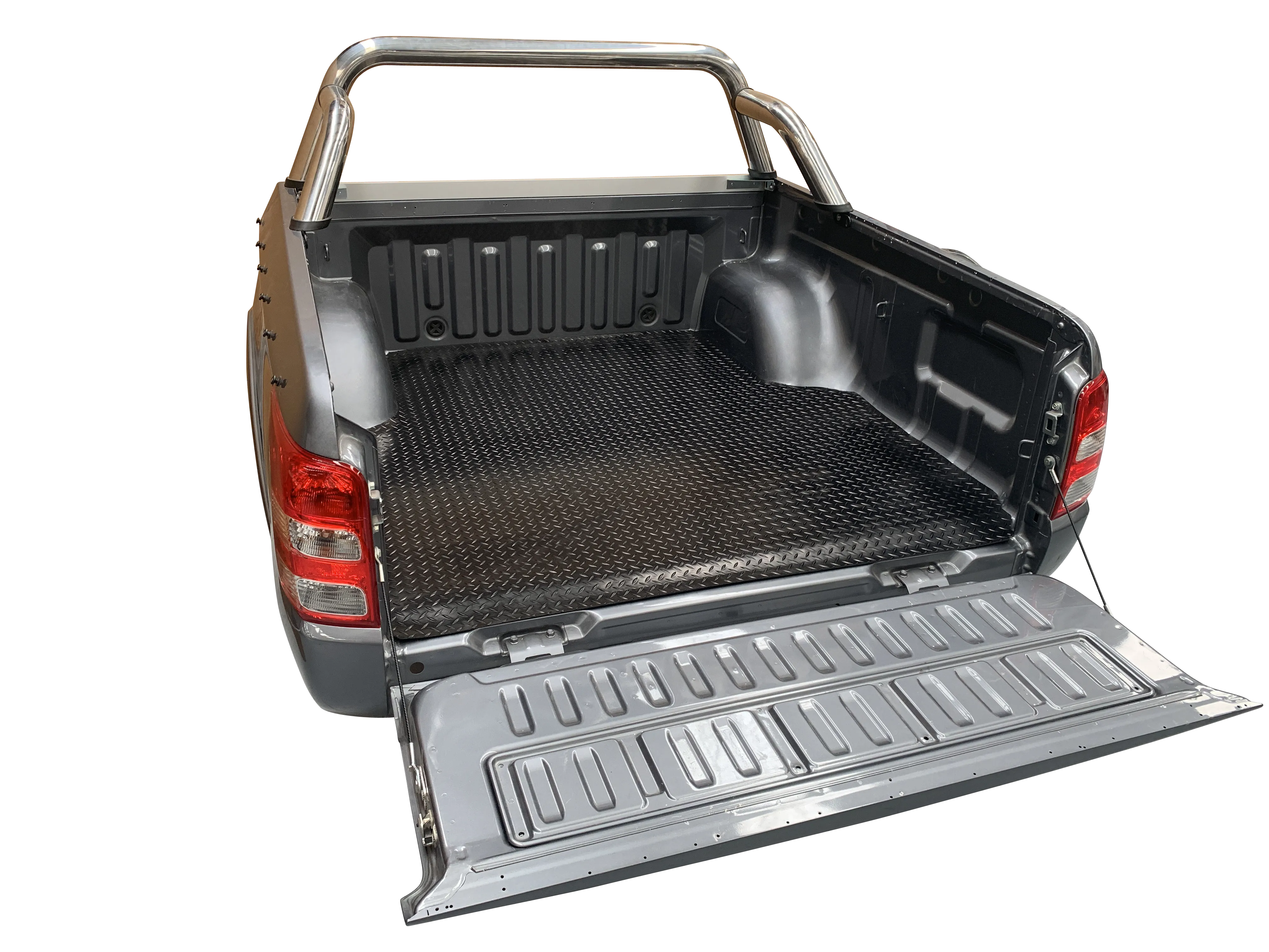 Checker Plate Rubber Ute Mat To Fit GWM Cannon Dual Cab (2020 to Current) - Suits Spray On Liner Or No Liner