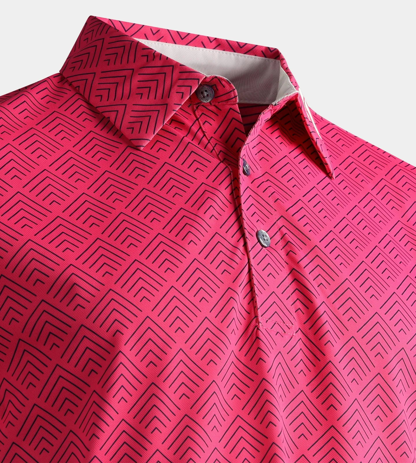 CHEVRON POLO - PINK
