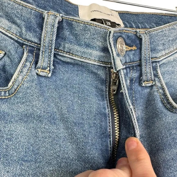 Current Elliott The Stiletto Artisan Released Hem Denim Jeans Size 28 Med Wash