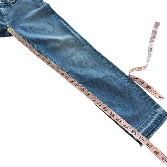 Current Elliott The Stiletto Artisan Released Hem Denim Jeans Size 28 Med Wash