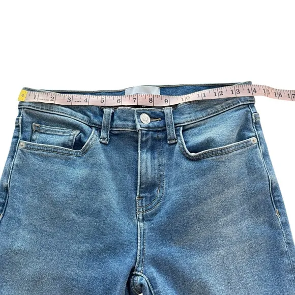 Current Elliott The Stiletto Artisan Released Hem Denim Jeans Size 28 Med Wash