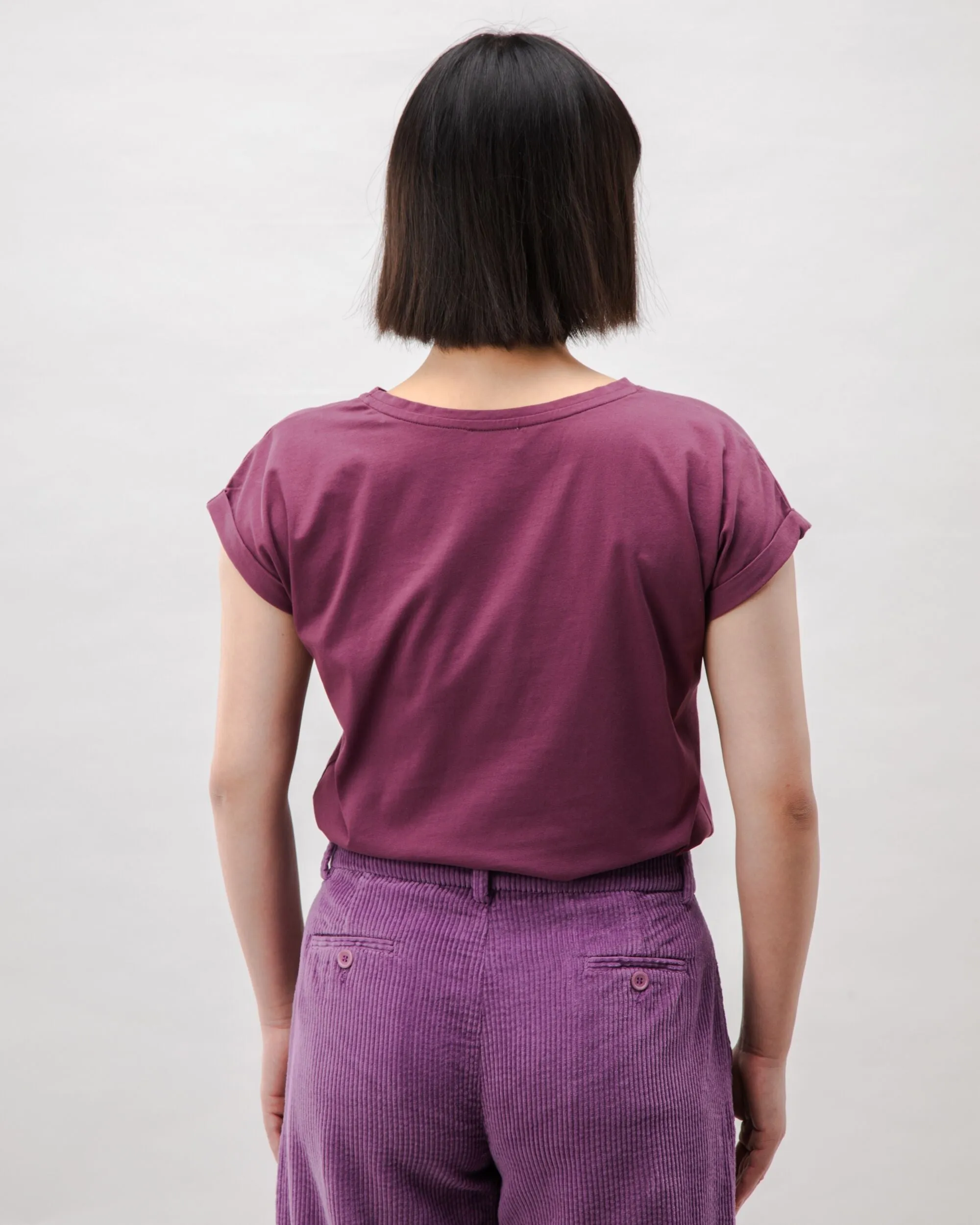 Dusk Scoop Cotton Tee Grape