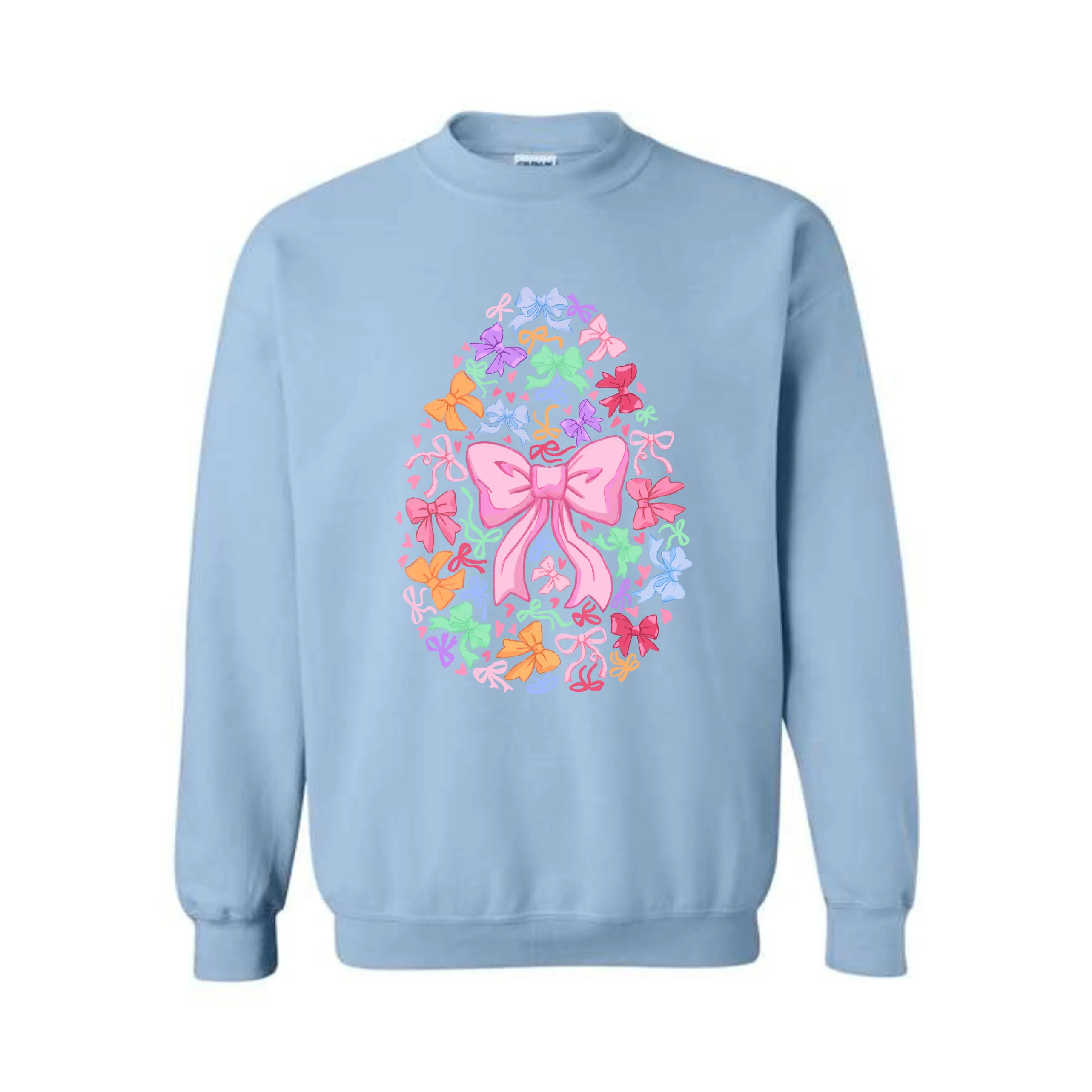 Easter Egg Bow Graphic Sweatshirt - 5 Colors