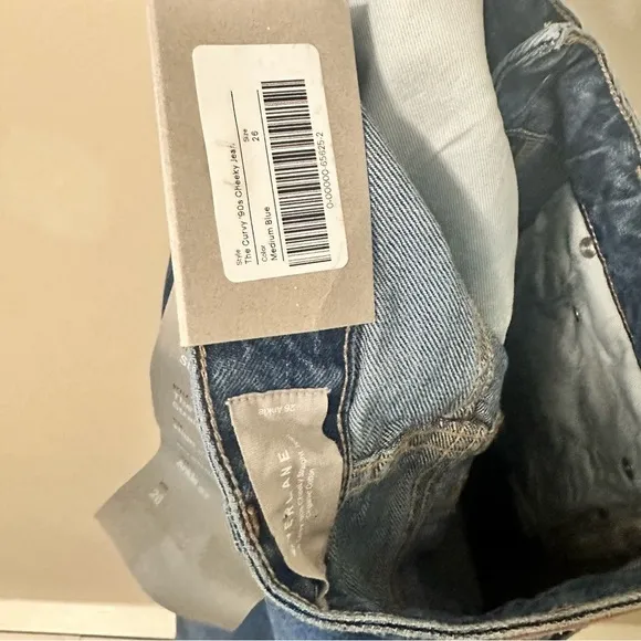 Everlane 90s cheeky high rise curvy straight leg denim Jeans straight 26 New
