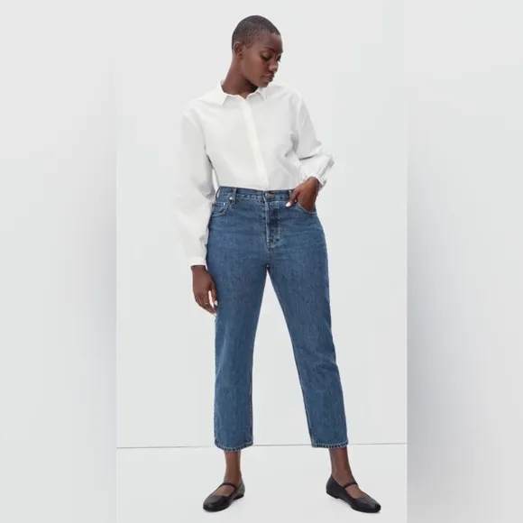 Everlane 90s cheeky high rise curvy straight leg denim Jeans straight 26 New