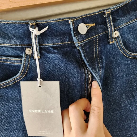 Everlane The way high denim shorts size 25