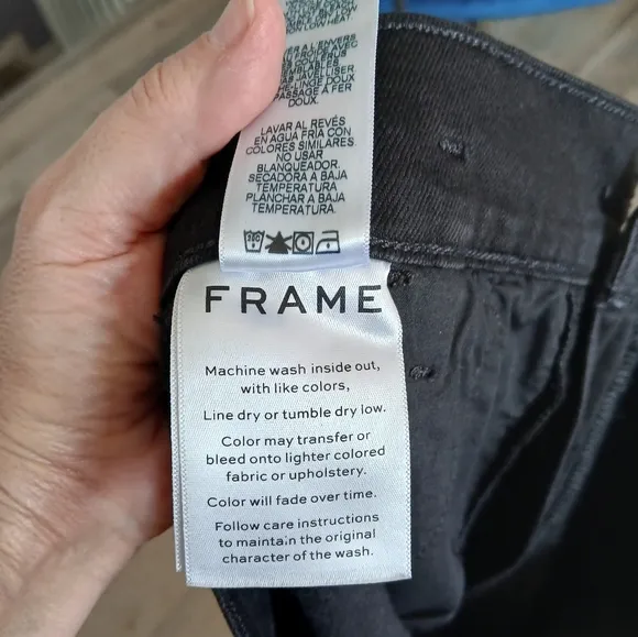 FRAME Slender Trouser Jeans. Chimney Sweep Size 27