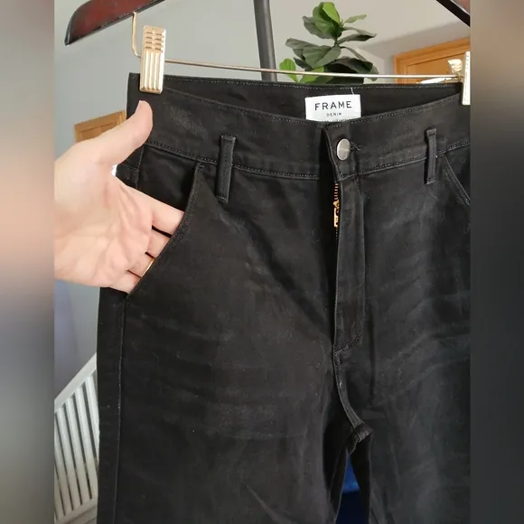 FRAME Slender Trouser Jeans. Chimney Sweep Size 27