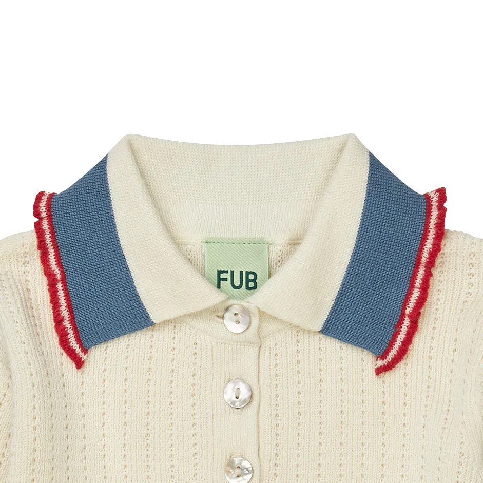 Girls Ivory Cotton Polo Shirt