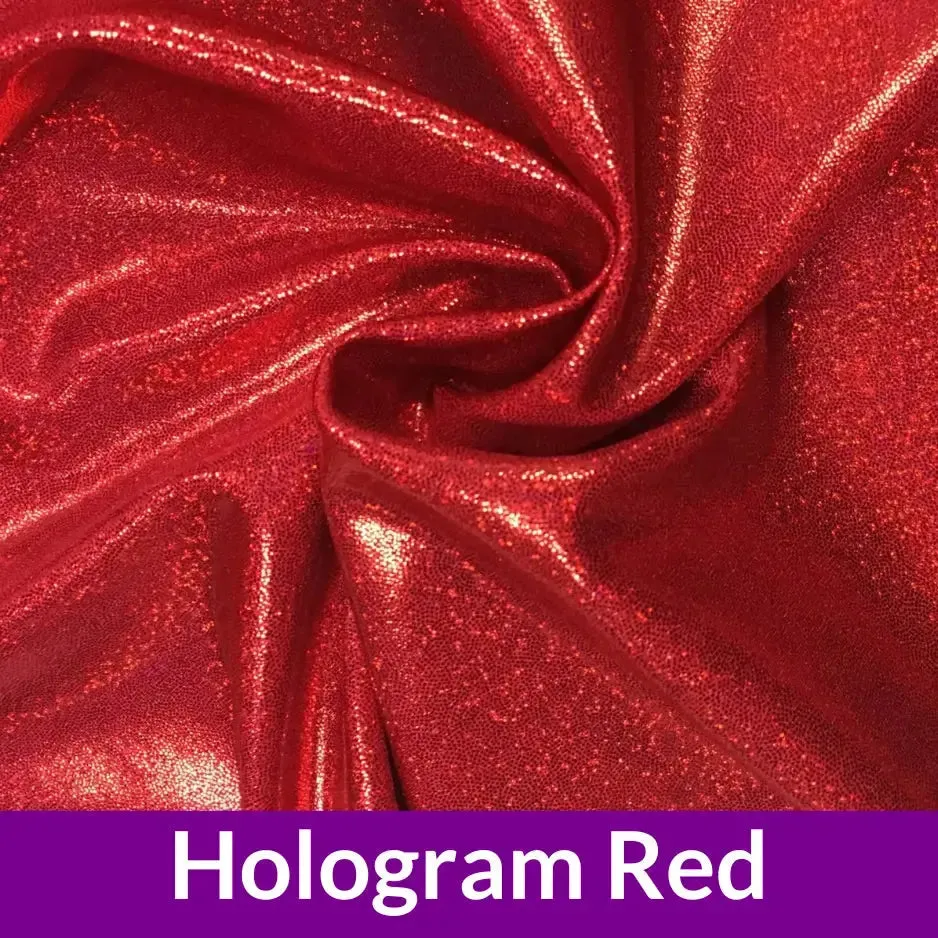 Hologram Red Fit Model Competition Suit