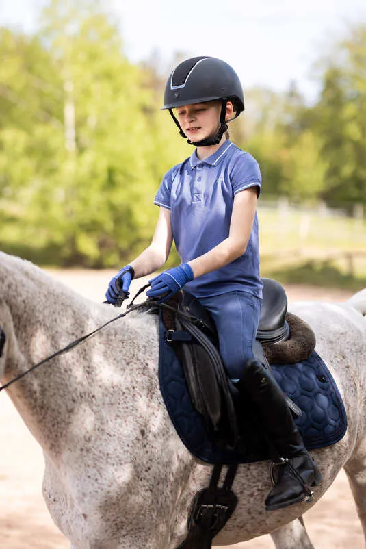 Horze Sohra JR Polo Shirt Velvet Morning