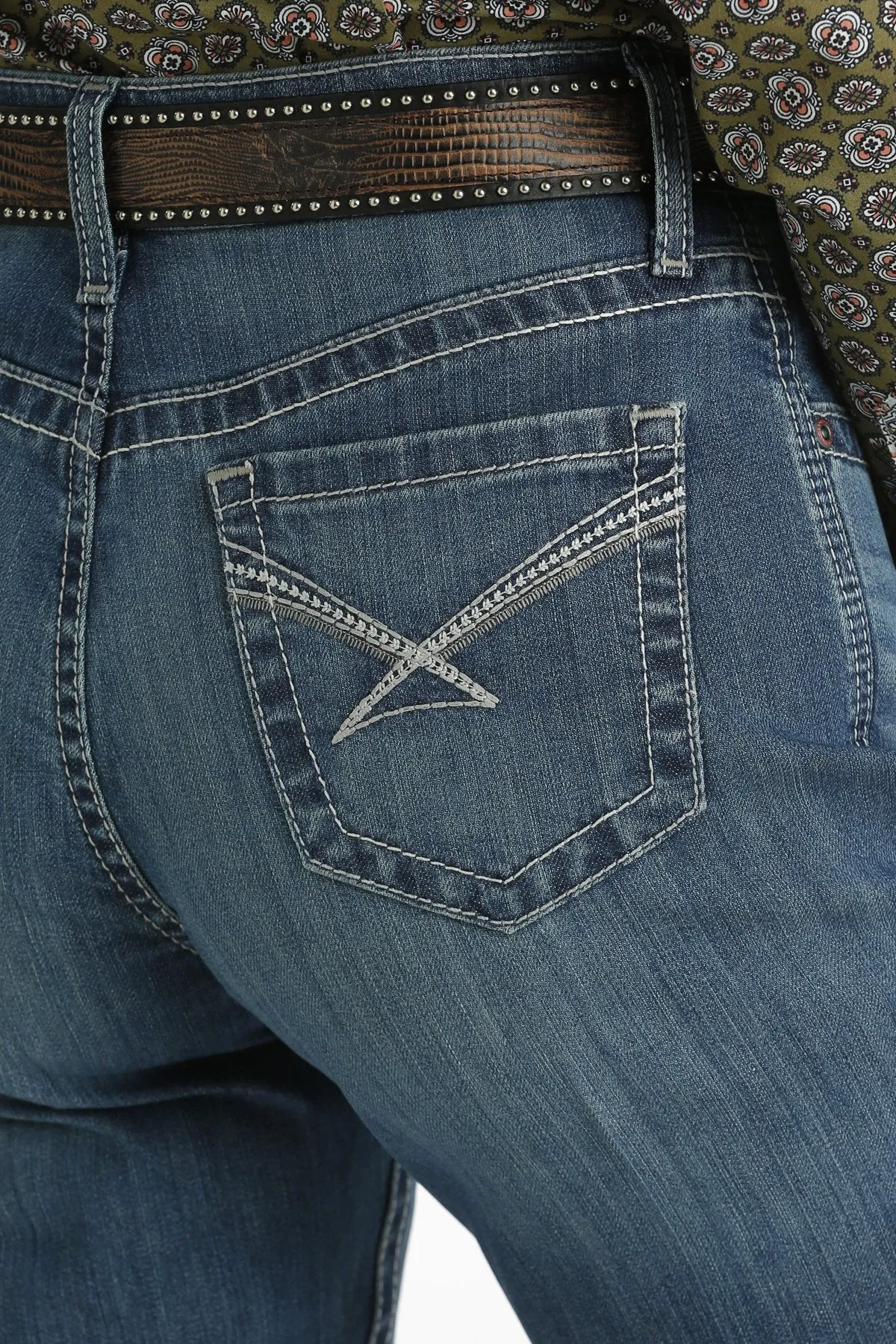 LADIES MEDIUM STONEWASH EMERSON CINCH JEAN