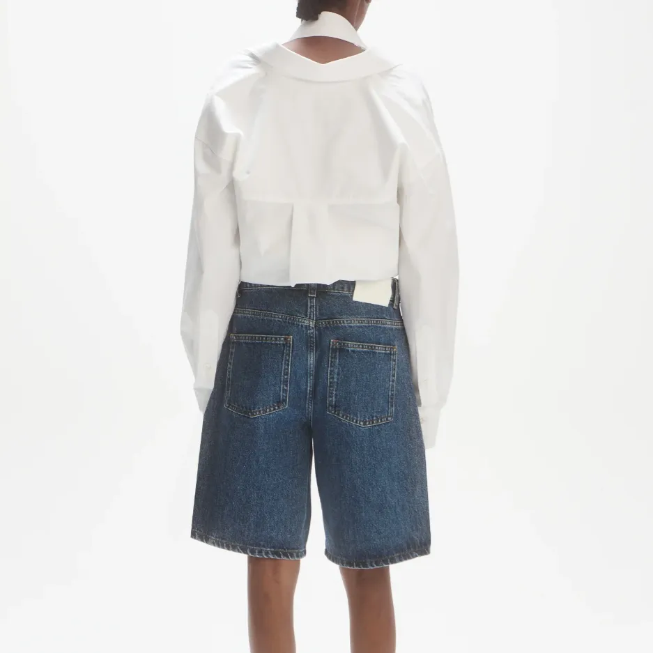 Les Coyotes De Paris Boyfriend Denim Shorts True Blue
