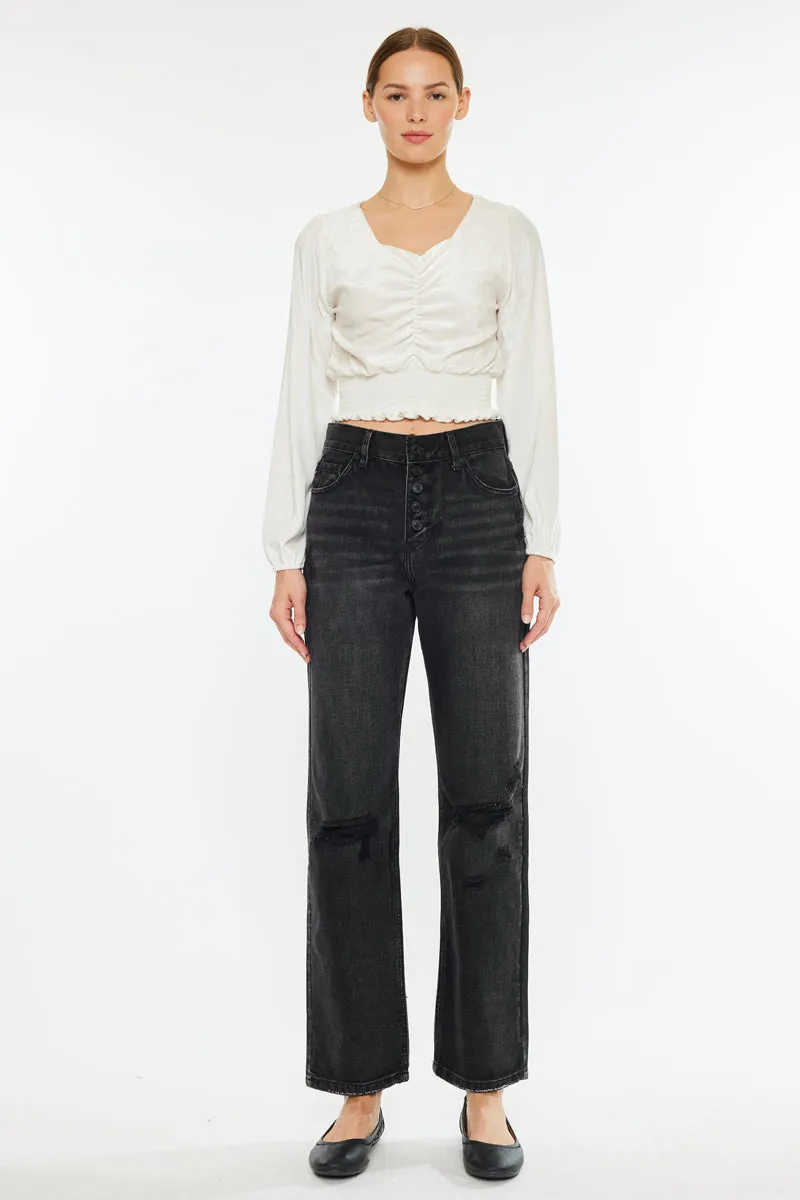 Lynne Ultra High Rise Straight Leg Jeans
