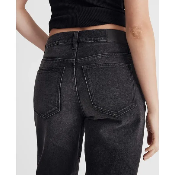 MADEWELL Black Low-Slung Straight Jeans NWT Size 32