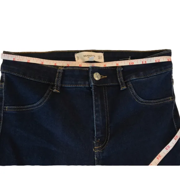 Mango Jane Straight Leg Skinny Dark Wash  Jeans size 4